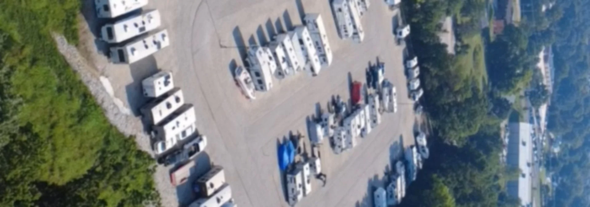 Aerial view of the Big River storage lot and surrounding property